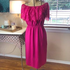 Pink Lace Overlay Sundress